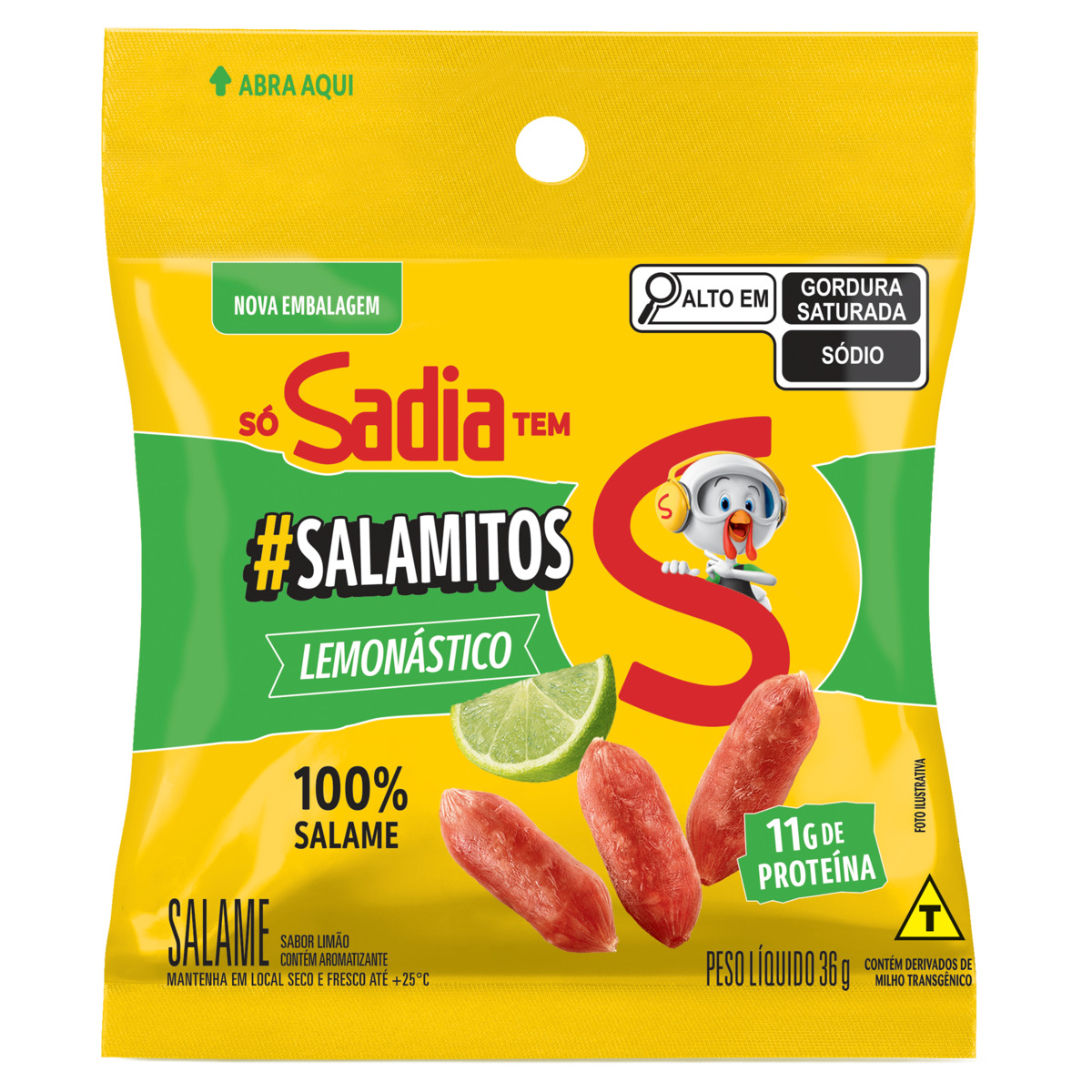 Salamitos Sadia Snacks Limão 36g